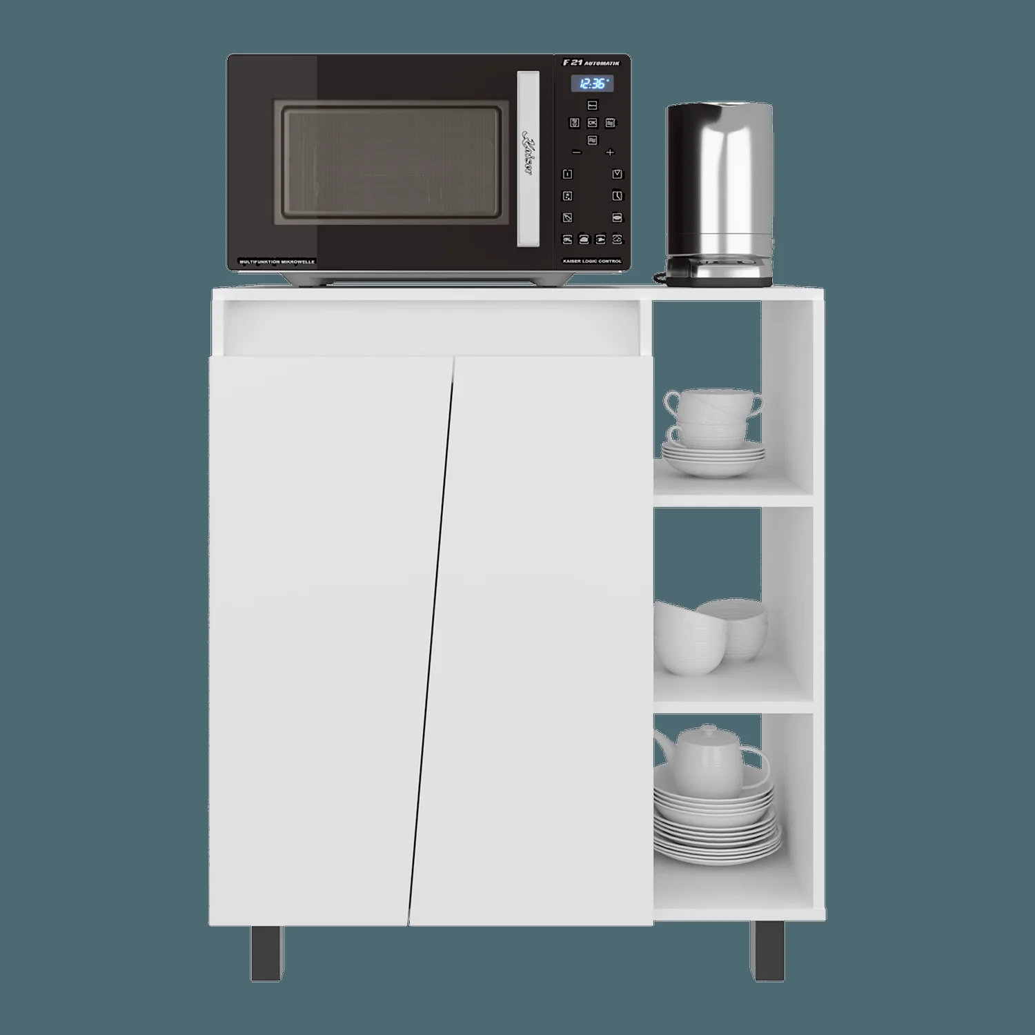 Mueble Microondas Cesena 92X80X41 RTA Blanco ZF - Imagen 4