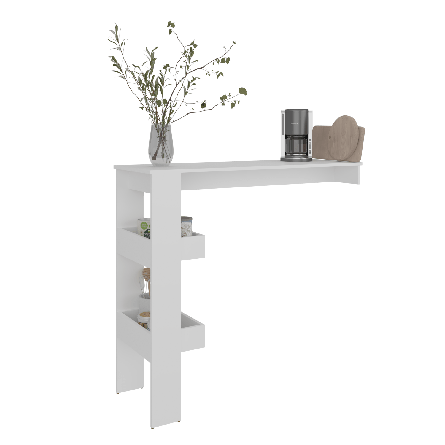 Mesa de Bar Aurora 109X120X42 RTA Blanco ZF - Imagen 1