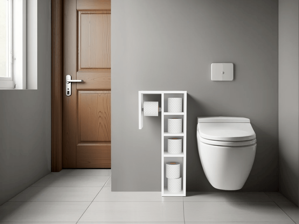 Gabinete para Papel Higienico Toilet 70X31X17 RTA Blanco ZF - Imagen 2