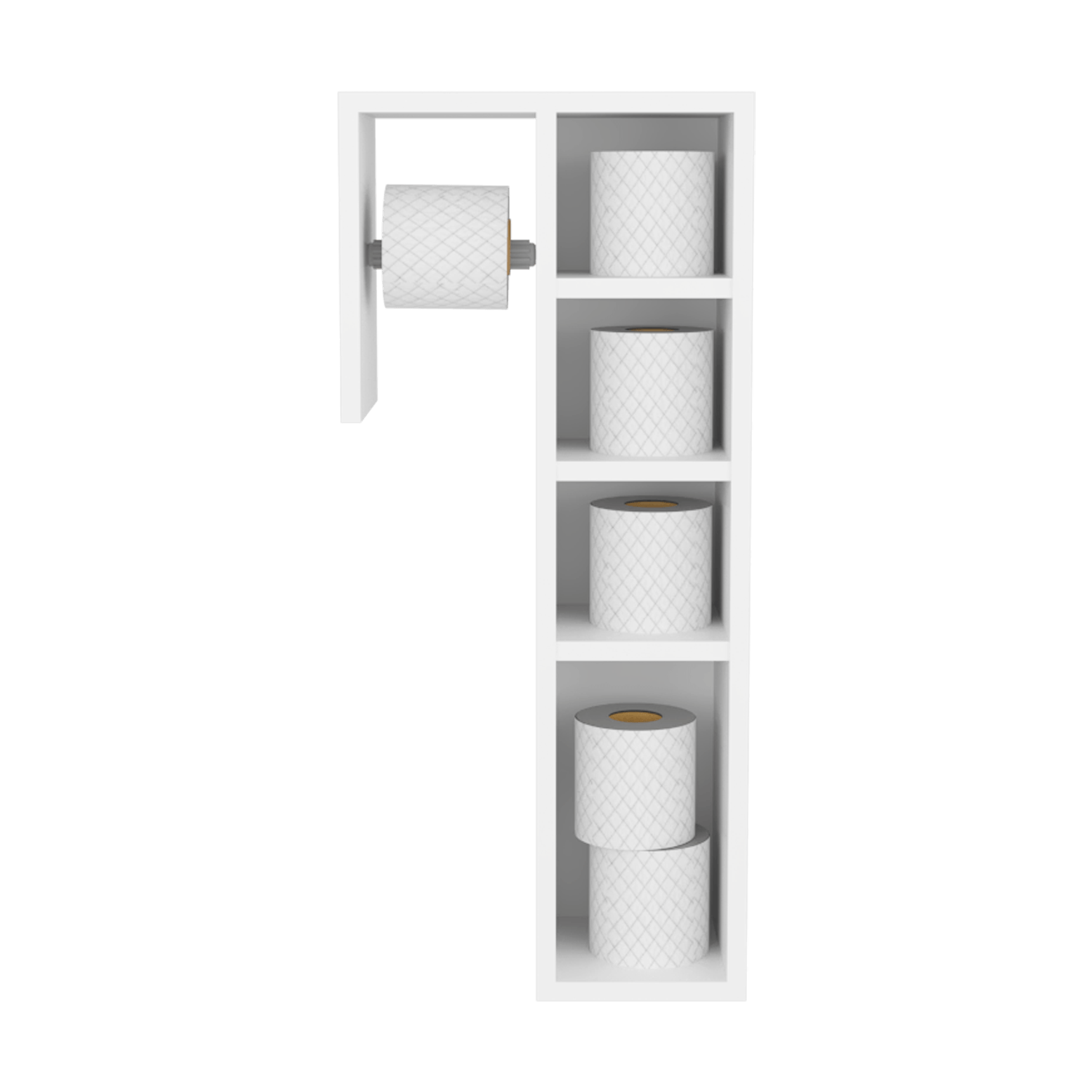 Gabinete para Papel Higienico Toilet 70X31X17 RTA Blanco ZF - Imagen 4