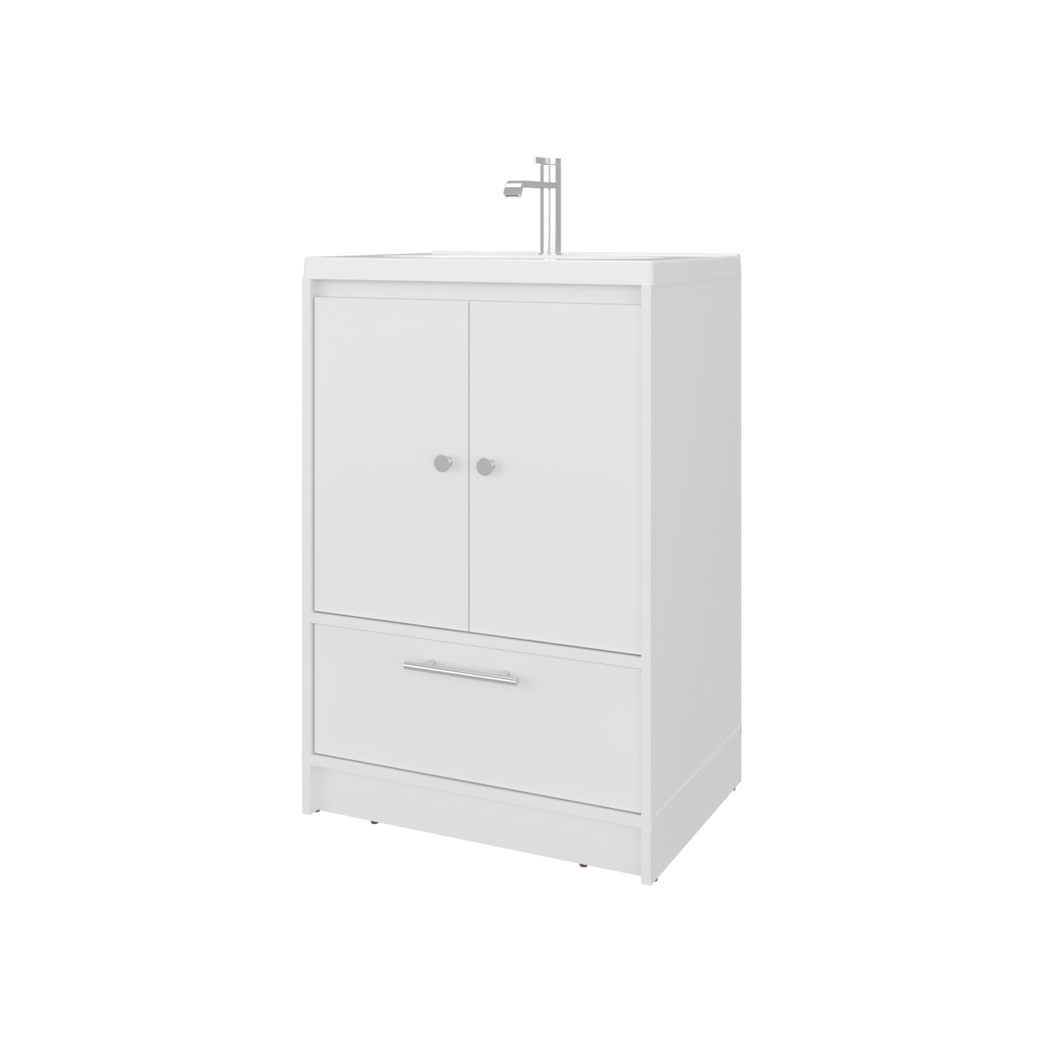 Mueble para Lavamanos Madison 60 a Piso 89X60X45 RTA Blanco Mqz ZF - Imagen 4