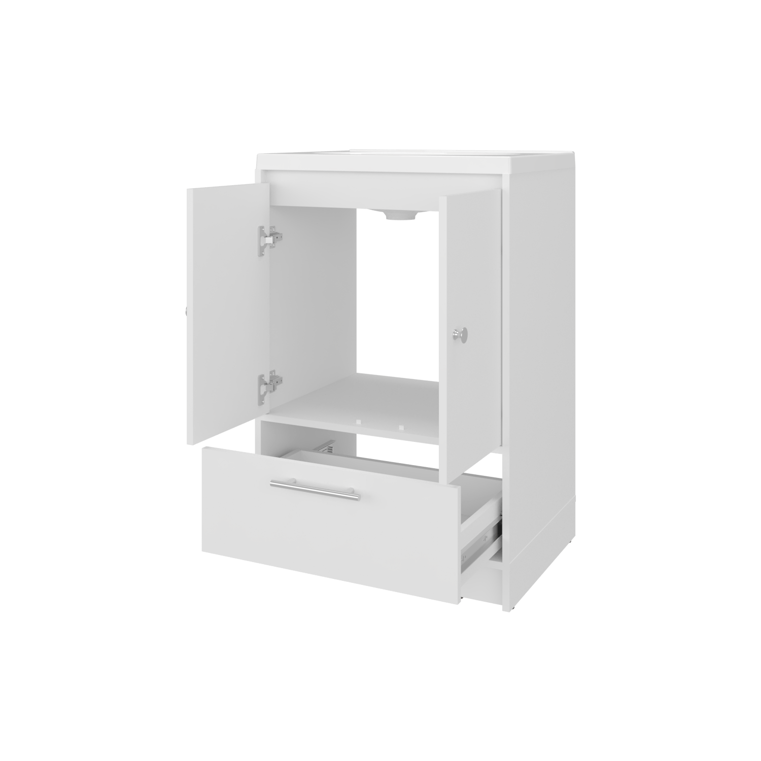 Mueble para Lavamanos Madison 60 a Piso 89X60X45 RTA Blanco Mqz ZF - Imagen 6