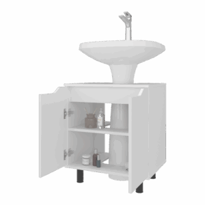 Mueble Lavamos de Pedestal Marlo 63X55X41 RTA Blanco