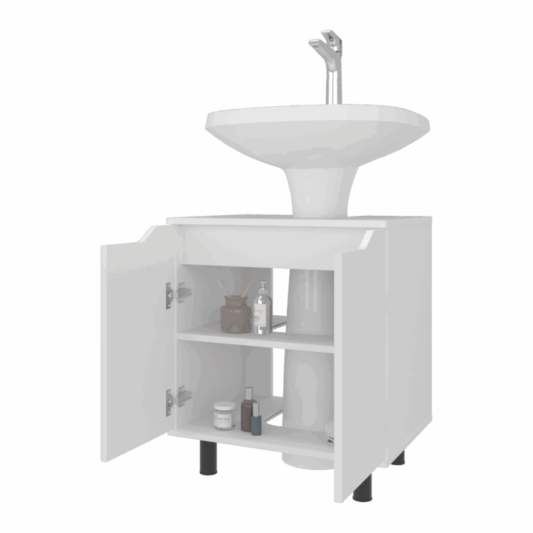 Mueble Lavamos de Pedestal Marlo 63X55X41 RTA Blanco