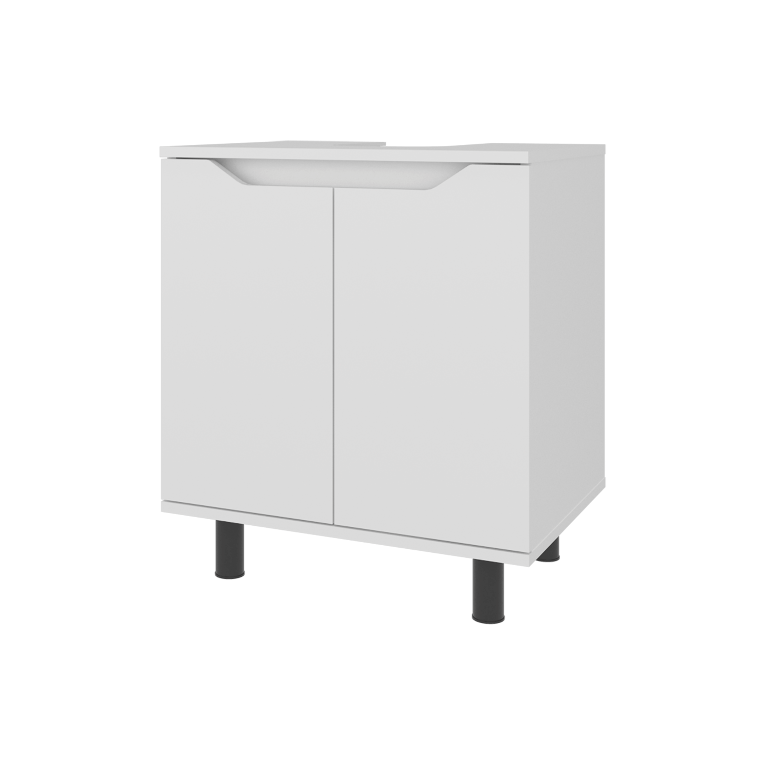 Mueble Lavamos de Pedestal Marlo 63X55X41 RTA Blanco - Imagen 5
