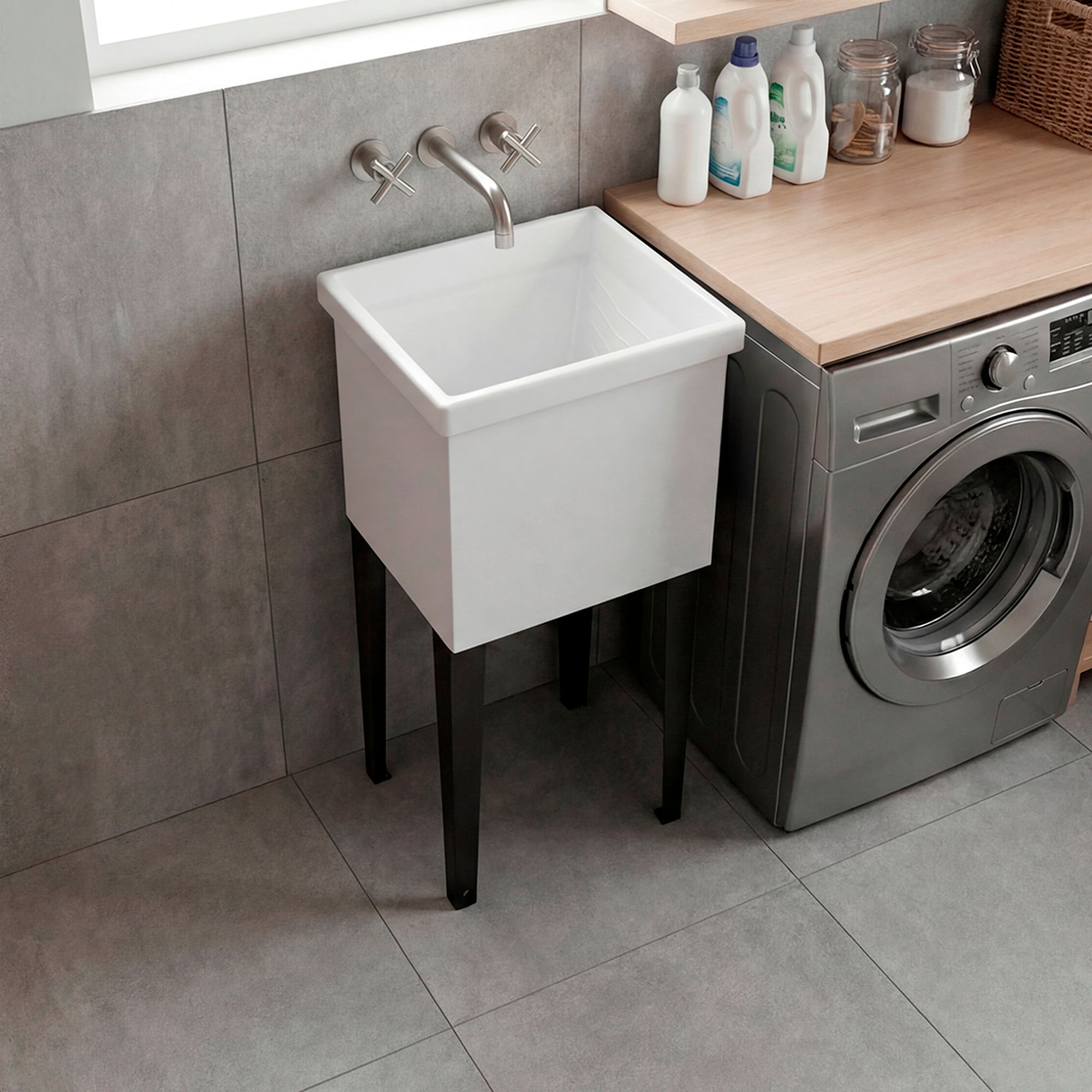 Mueble Lavadero Bari 86X35X40 RTA Blanco ZF - Imagen 3