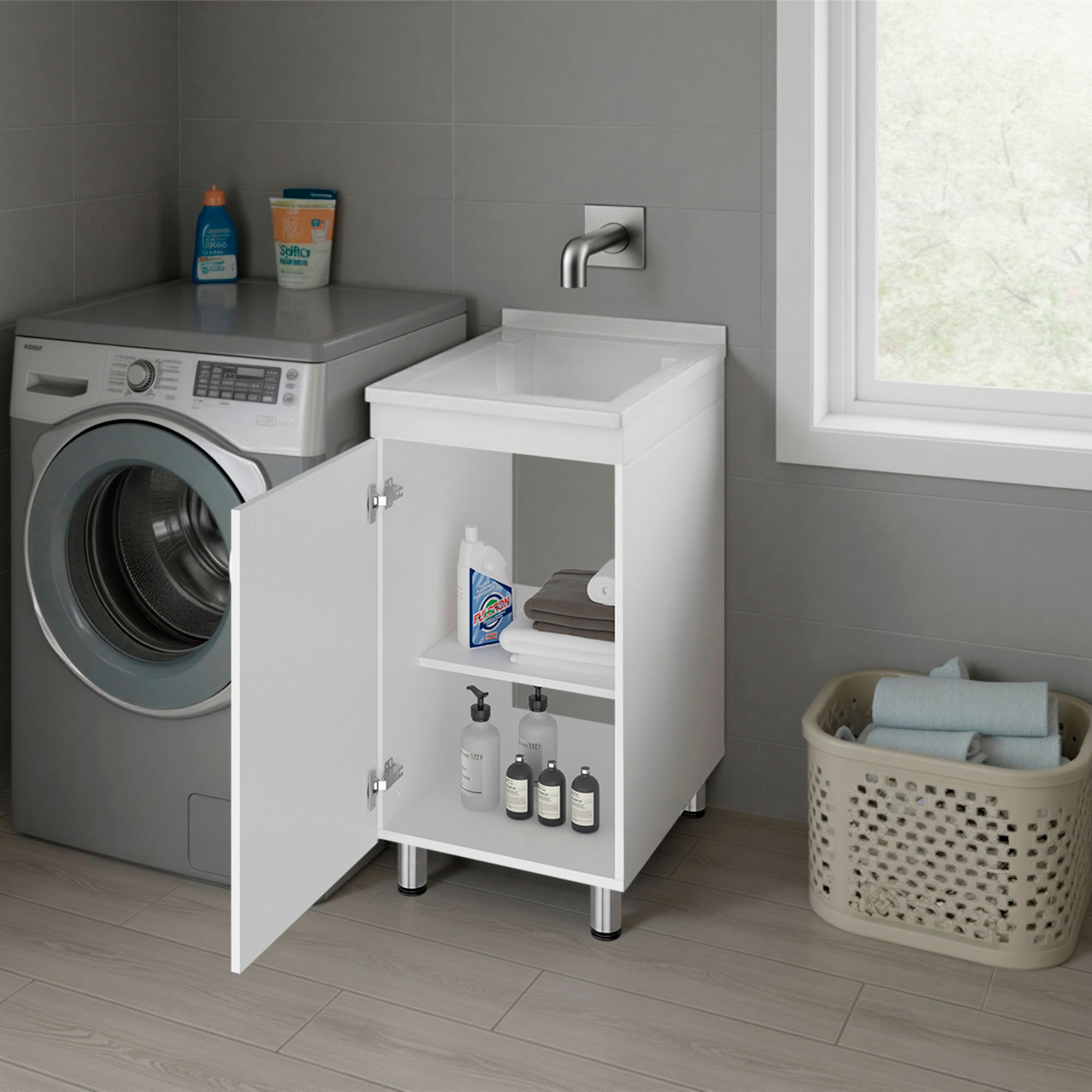 Lavadero Darwin 88X40X40 RTA Blanco ZF - Imagen 2