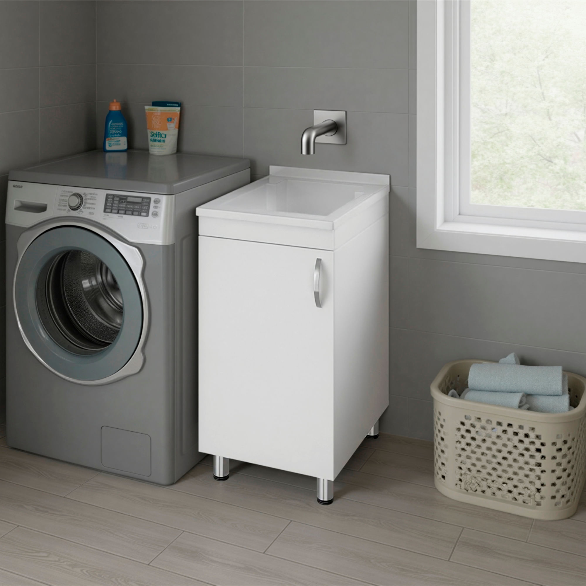 Lavadero Darwin 88X40X40 RTA Blanco ZF - Imagen 3