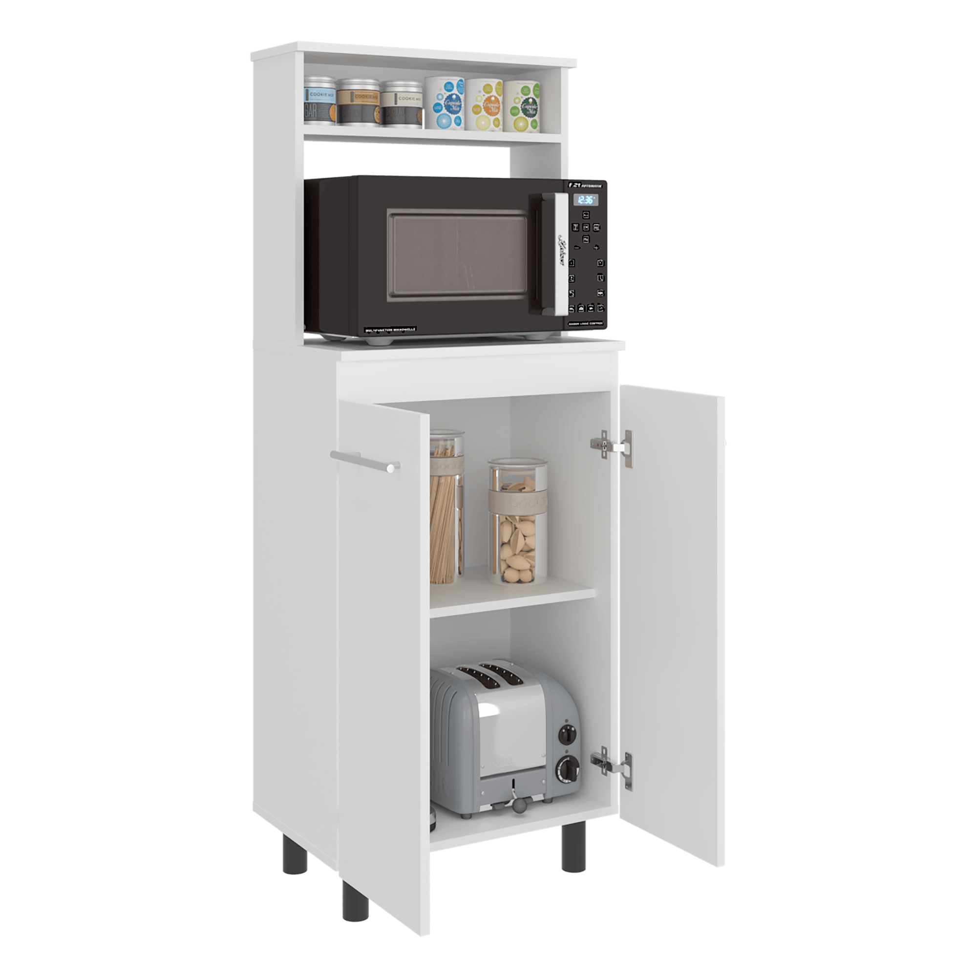 Mueble Microondas Alani 140X60X35 RTA Blanco ZF - Imagen 1