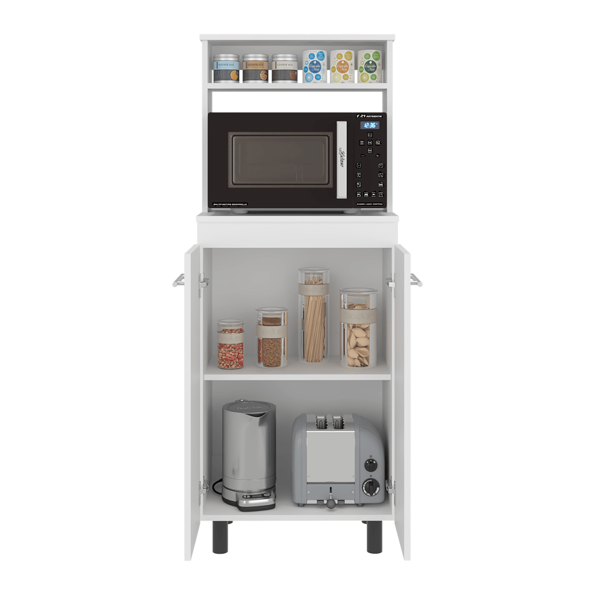Mueble Microondas Alani 140X60X35 RTA Blanco ZF - Imagen 4