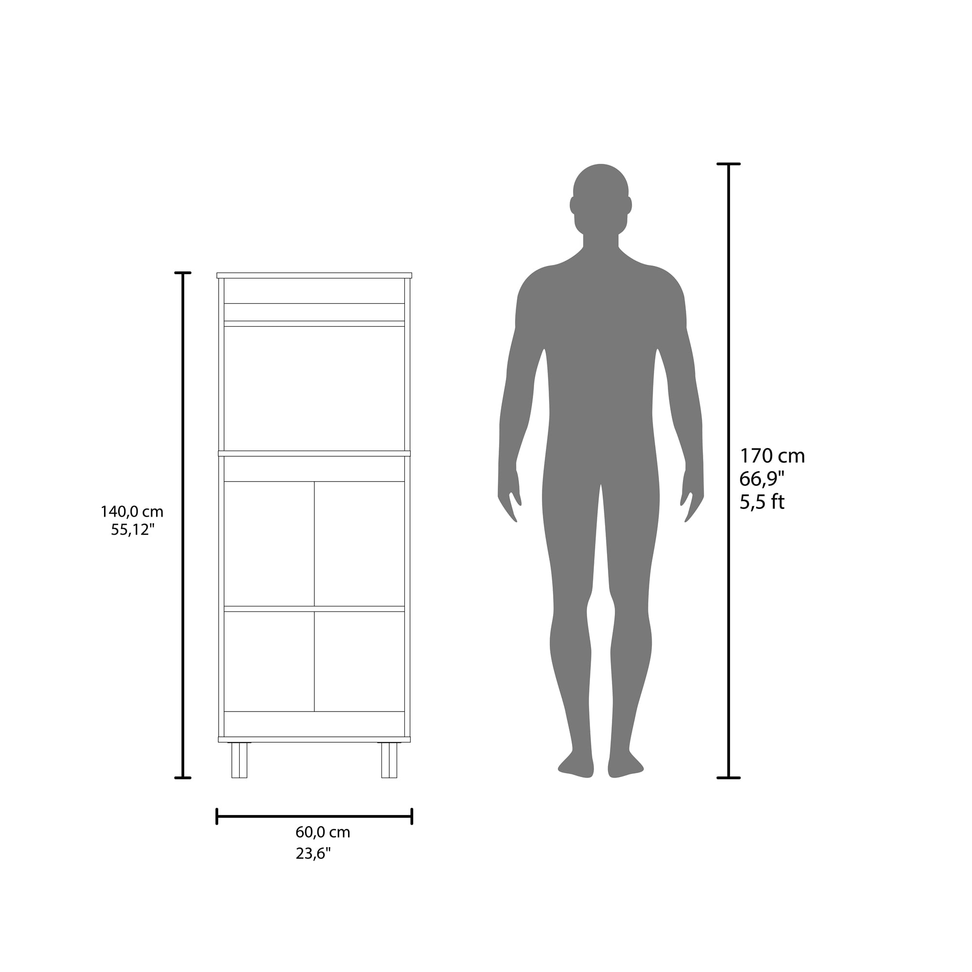 Mueble Microondas Alani 140X60X35 RTA Blanco ZF - Imagen 7