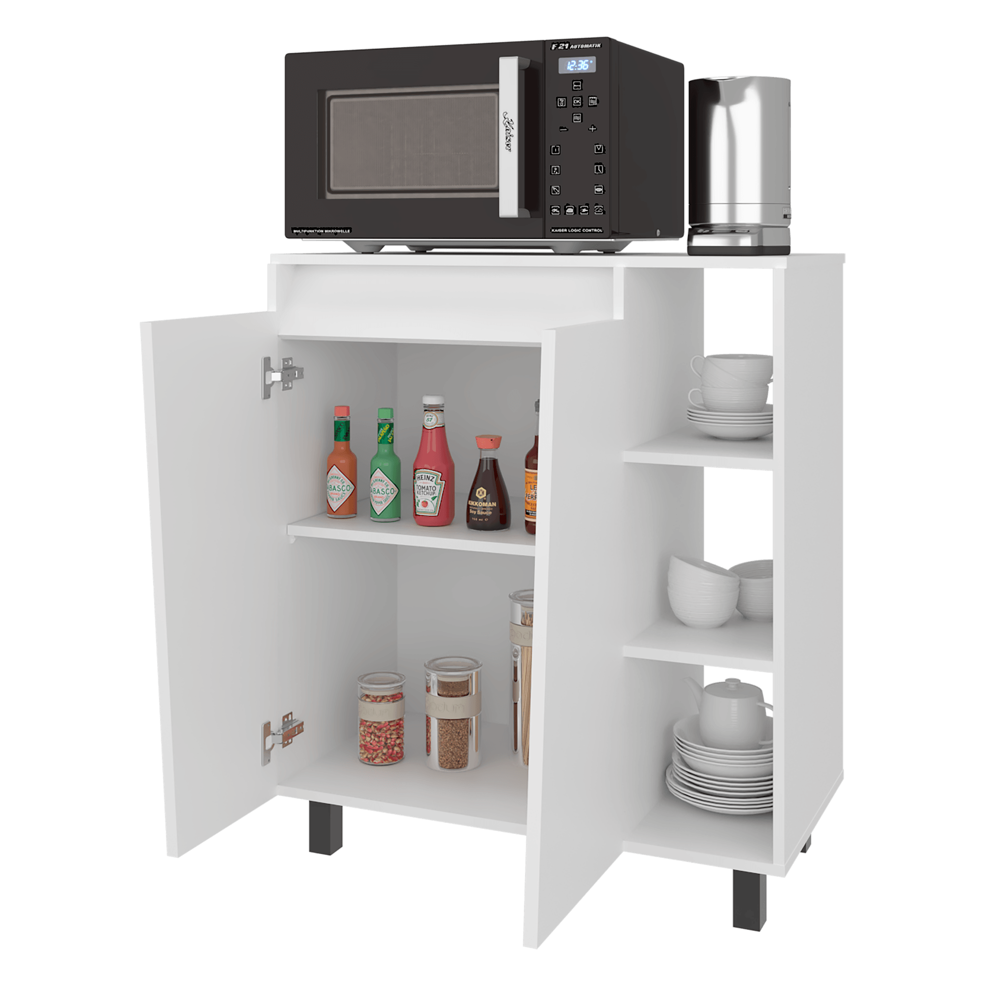 Mueble Microondas Cesena 92X80X41 RTA Blanco ZF - Imagen 1
