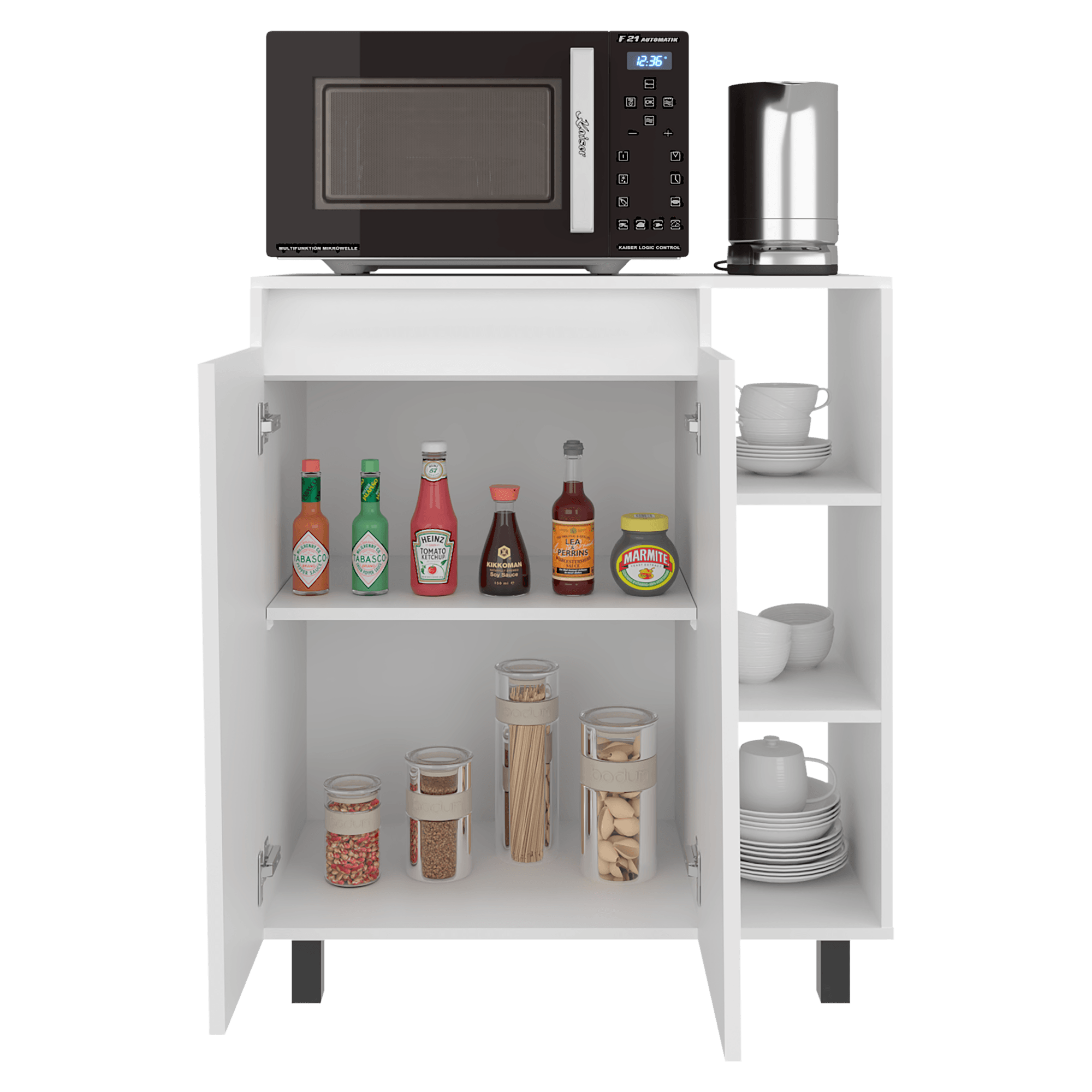 Mueble Microondas Cesena 92X80X41 RTA Blanco ZF - Imagen 5