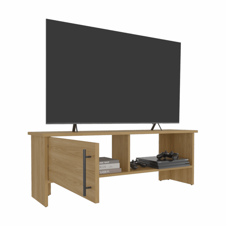 Mesa de Tv Navia con Puerta 42X120X31 RTA Fresno Eu ZF