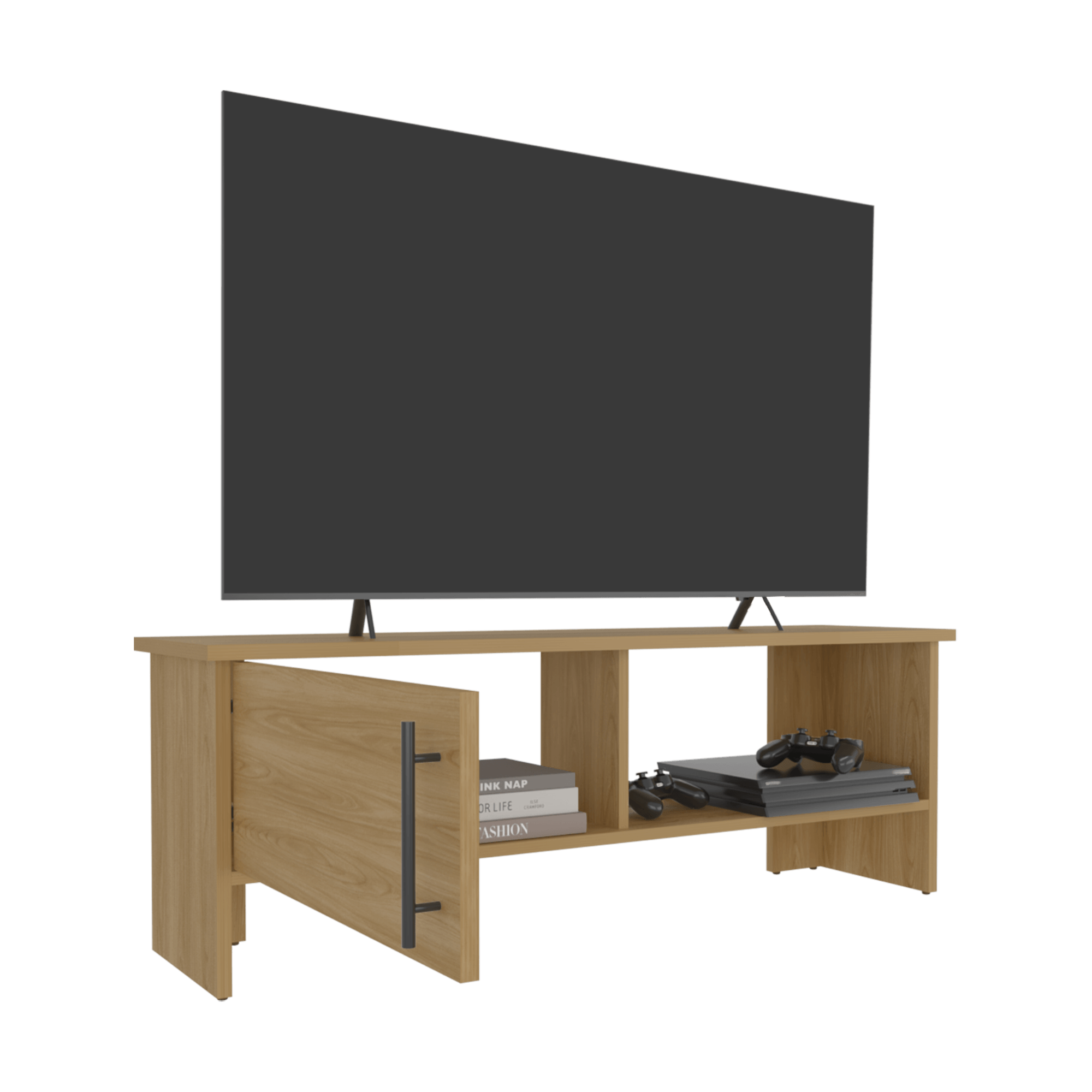Mesa de Tv Navia con Puerta 42X120X31 RTA Fresno Eu ZF - Imagen 1