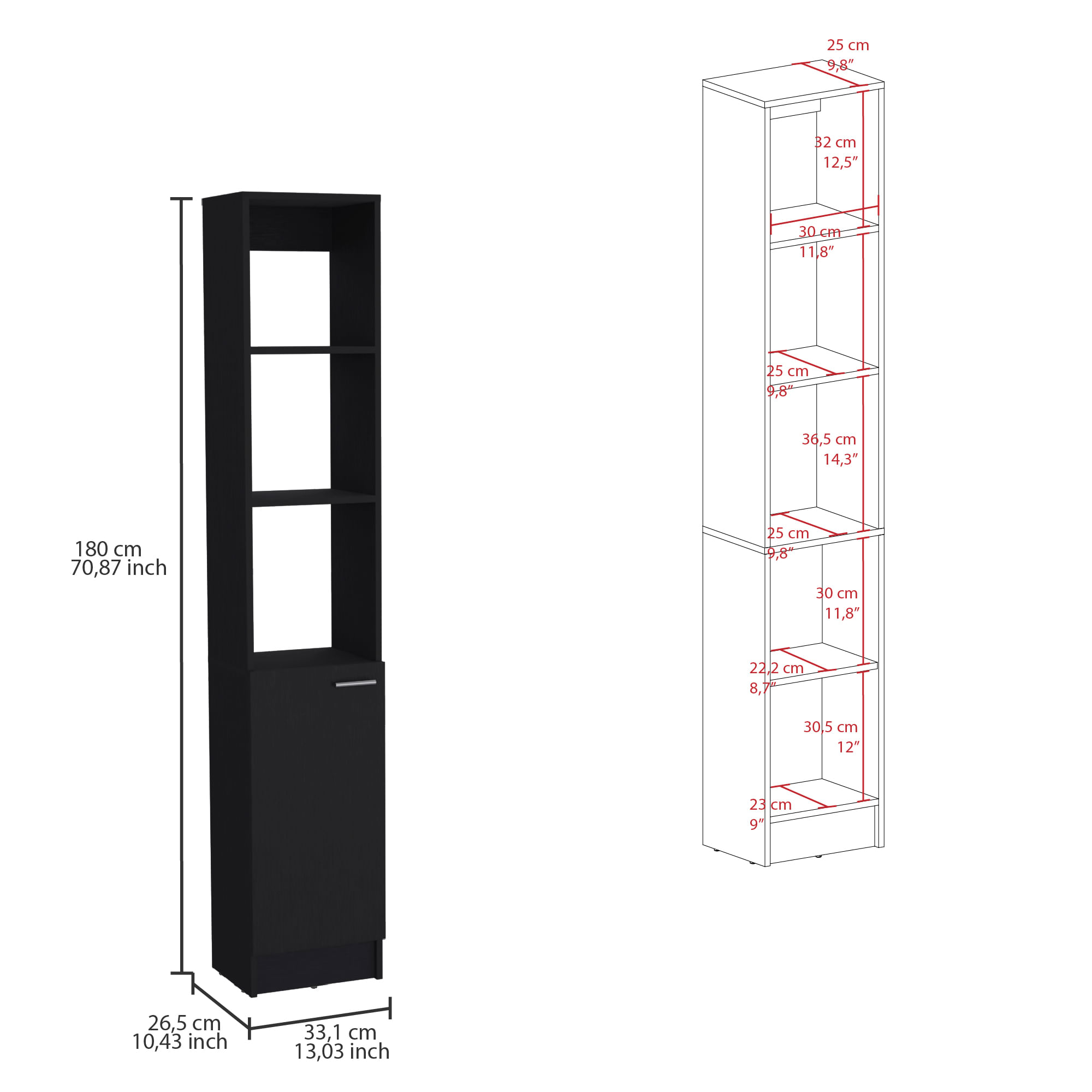 Armario Auxiliar Parks 180X33X26 RTA Wengue ZF - Imagen 6