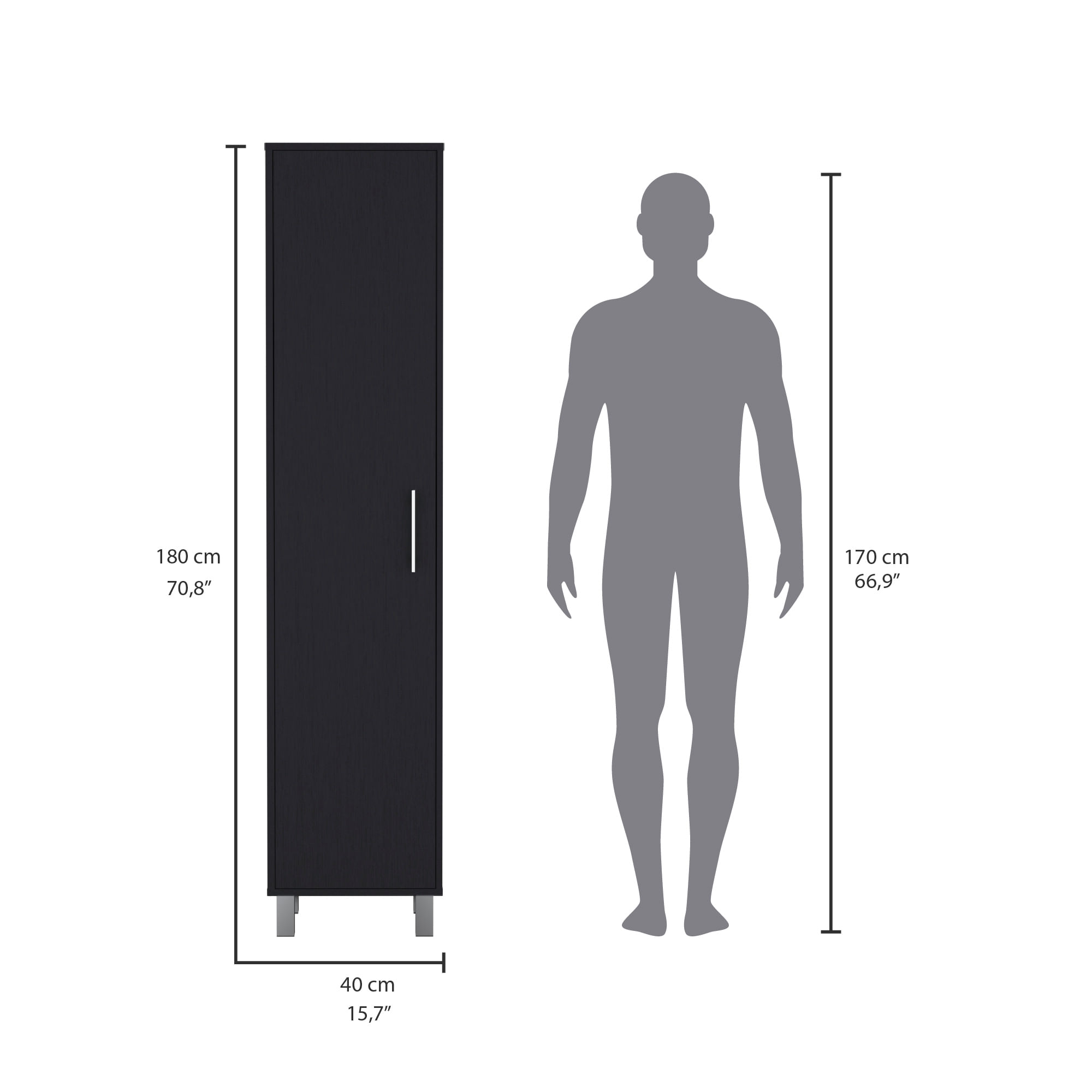 Mueble de Aseo Laska 180X40X30 RTA Wengue ZF - Imagen 6