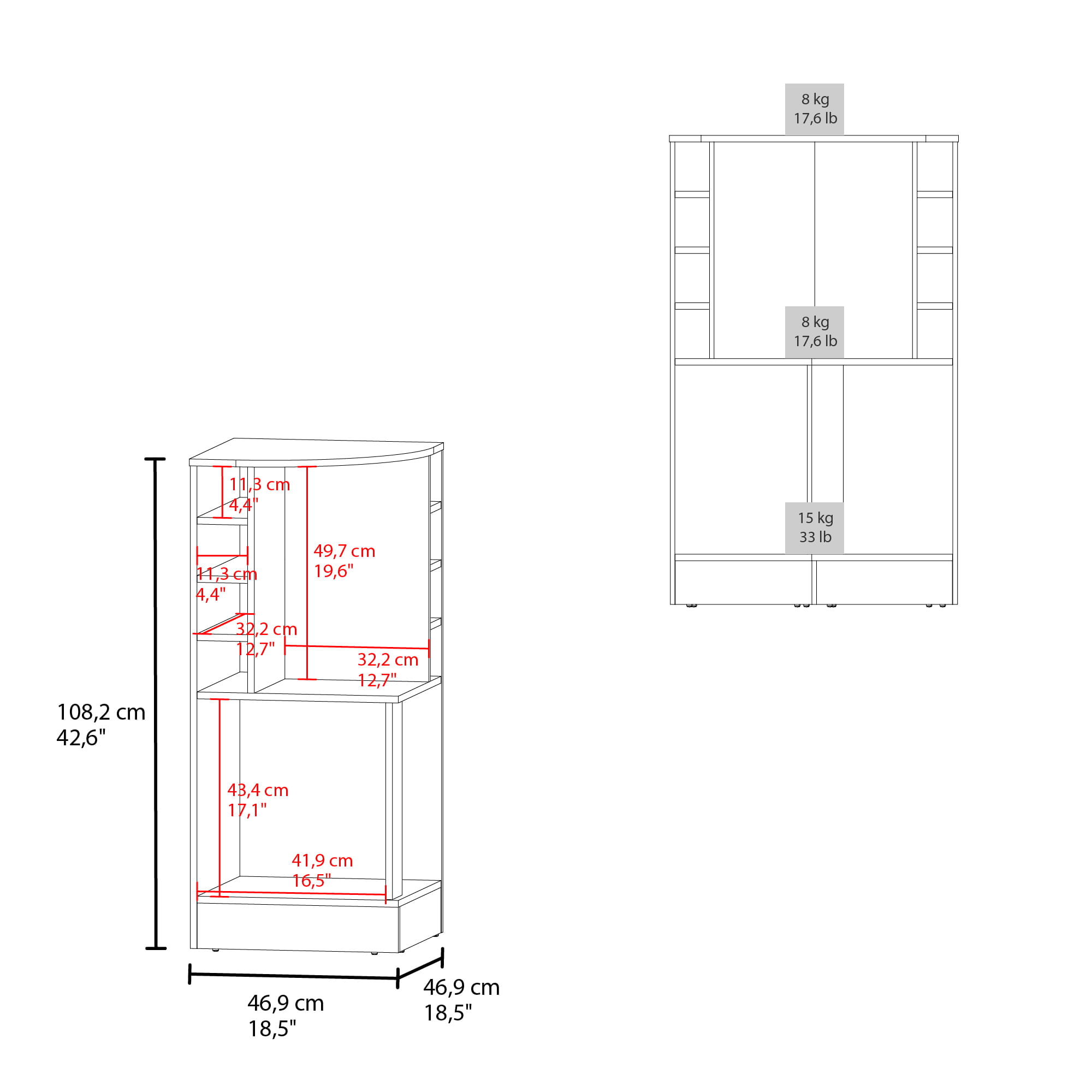 Bar Bajo Esquinero Jakes 108X46X46 RTA Wengue ZF - Imagen 6
