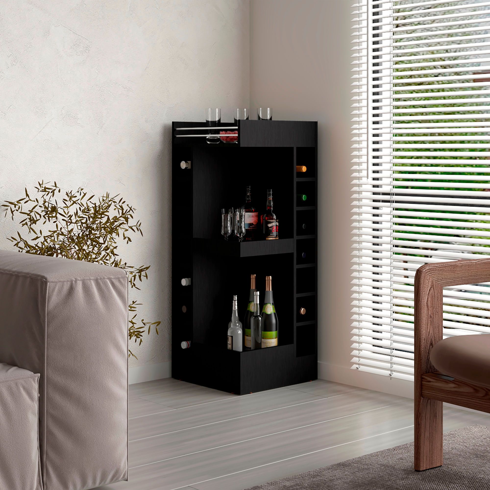 Bar Bajo Esquinero Lyman 111X46X46 RTA Wengue ZF - Imagen 2