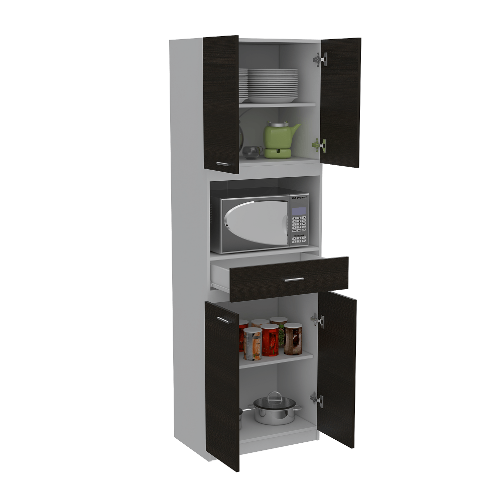 Modulo Microondas Bau Blanco+Wengue - Imagen 1