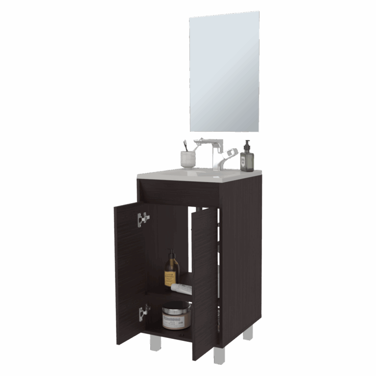 Set Mueble de Baño Brandy + Espejo Bolonia 84X45X45 RTA Wengue ZF