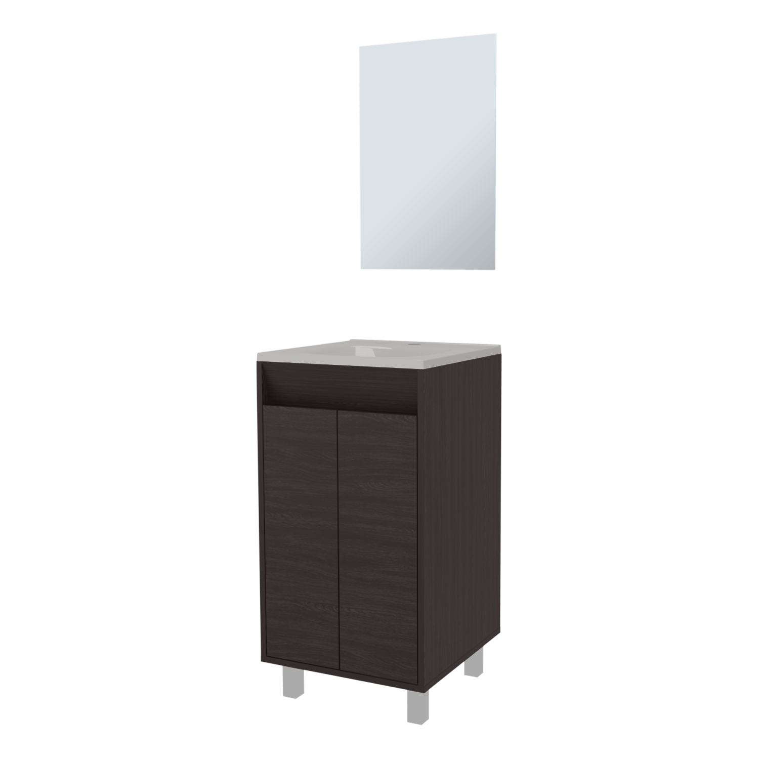 Set Mueble de Baño Brandy + Espejo Bolonia 84X45X45 RTA Wengue ZF - Imagen 6