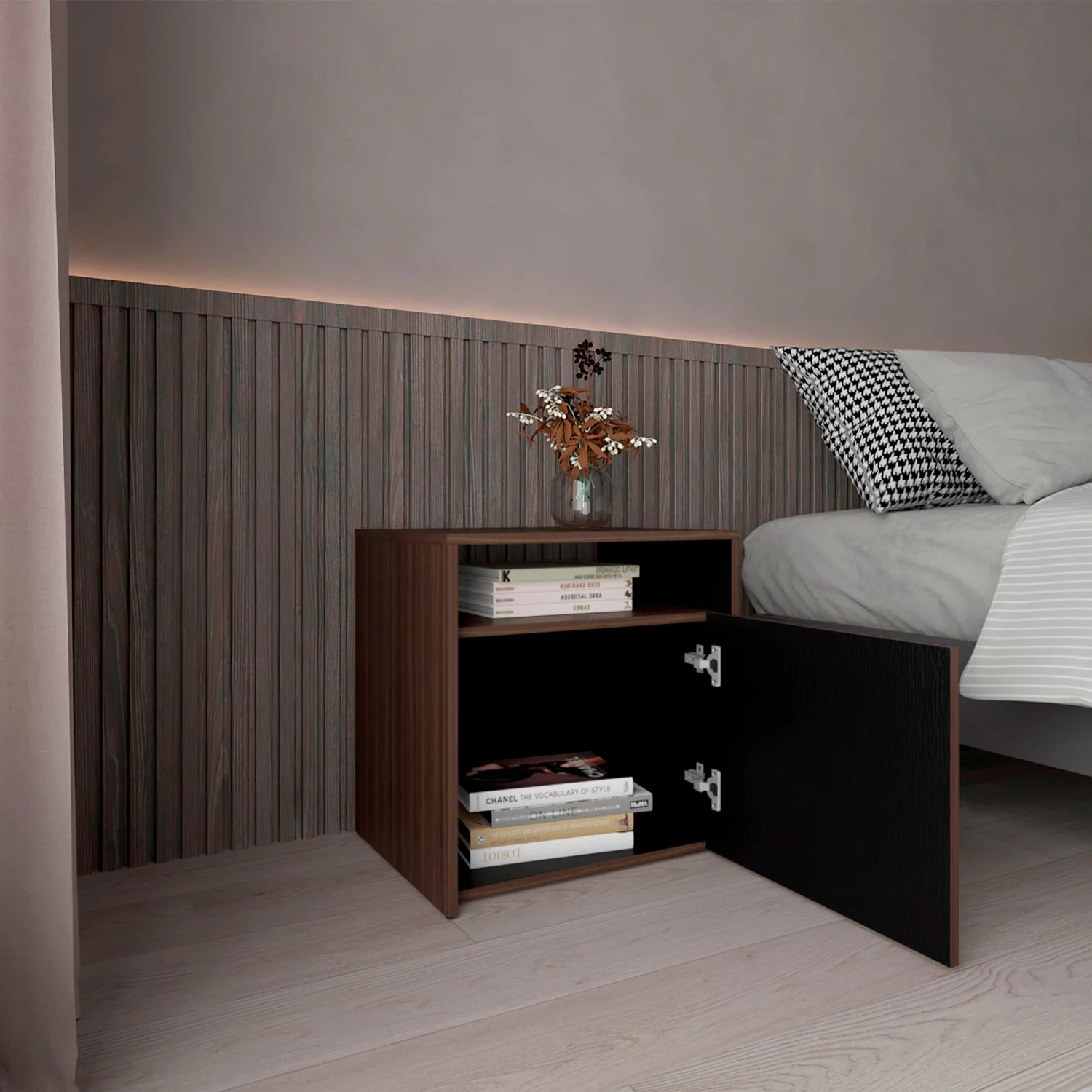 Mesa de Noche Bigaf  54.1x52x42.3 RTA Milan/Wengue - Imagen 2