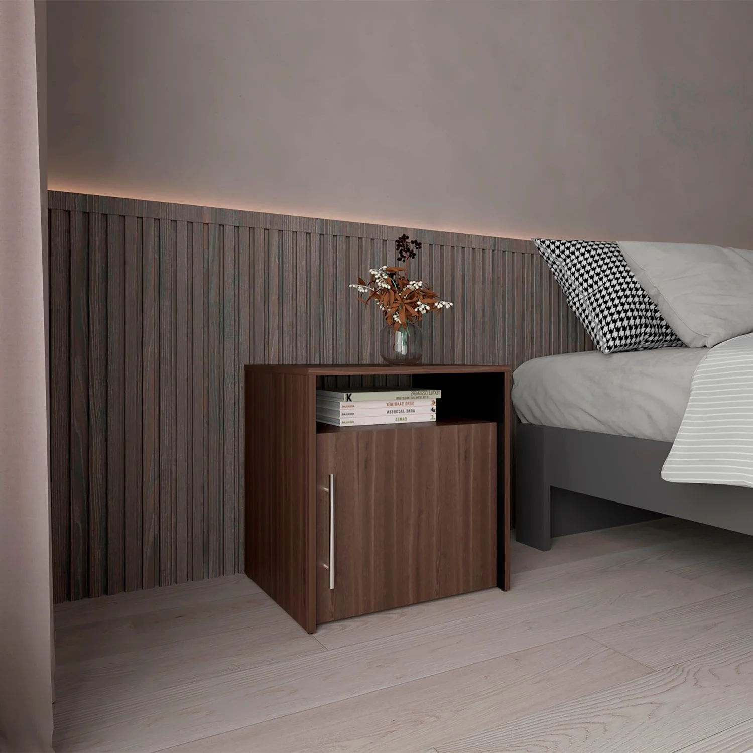 Mesa de Noche Bigaf  54.1x52x42.3 RTA Milan/Wengue - Imagen 3
