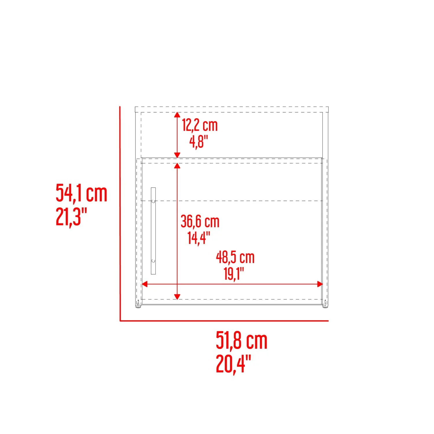 Mesa de Noche Bigaf  54.1x52x42.3 RTA Milan/Wengue - Imagen 8