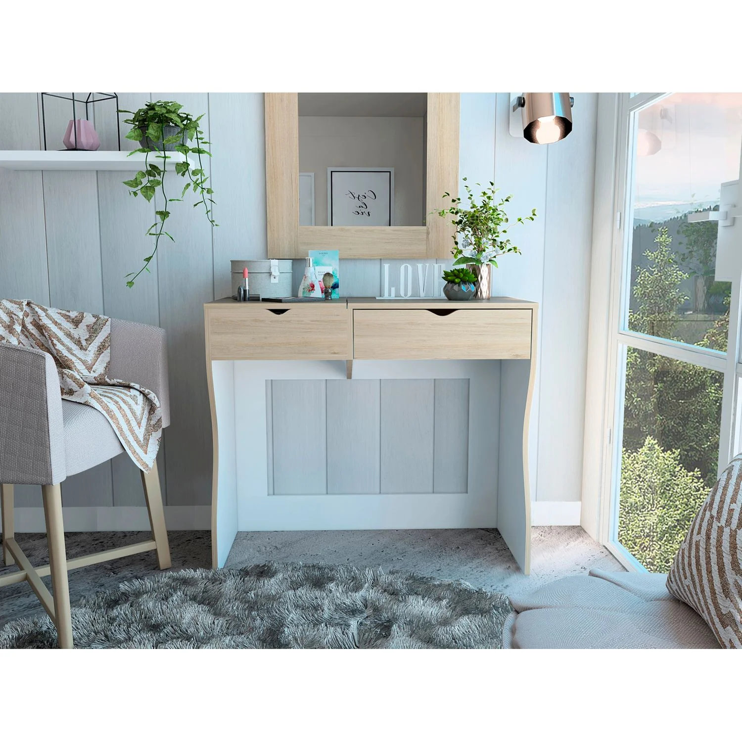 Mueble de Tocador Perla 90 RTA Rovere + Blanco - Imagen 5