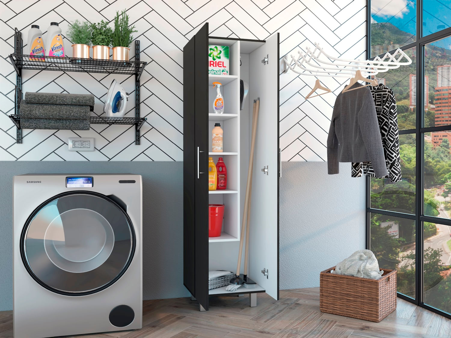 Mueble de aseo Nala RTA Wengue + Blanco ZF - Imagen 5