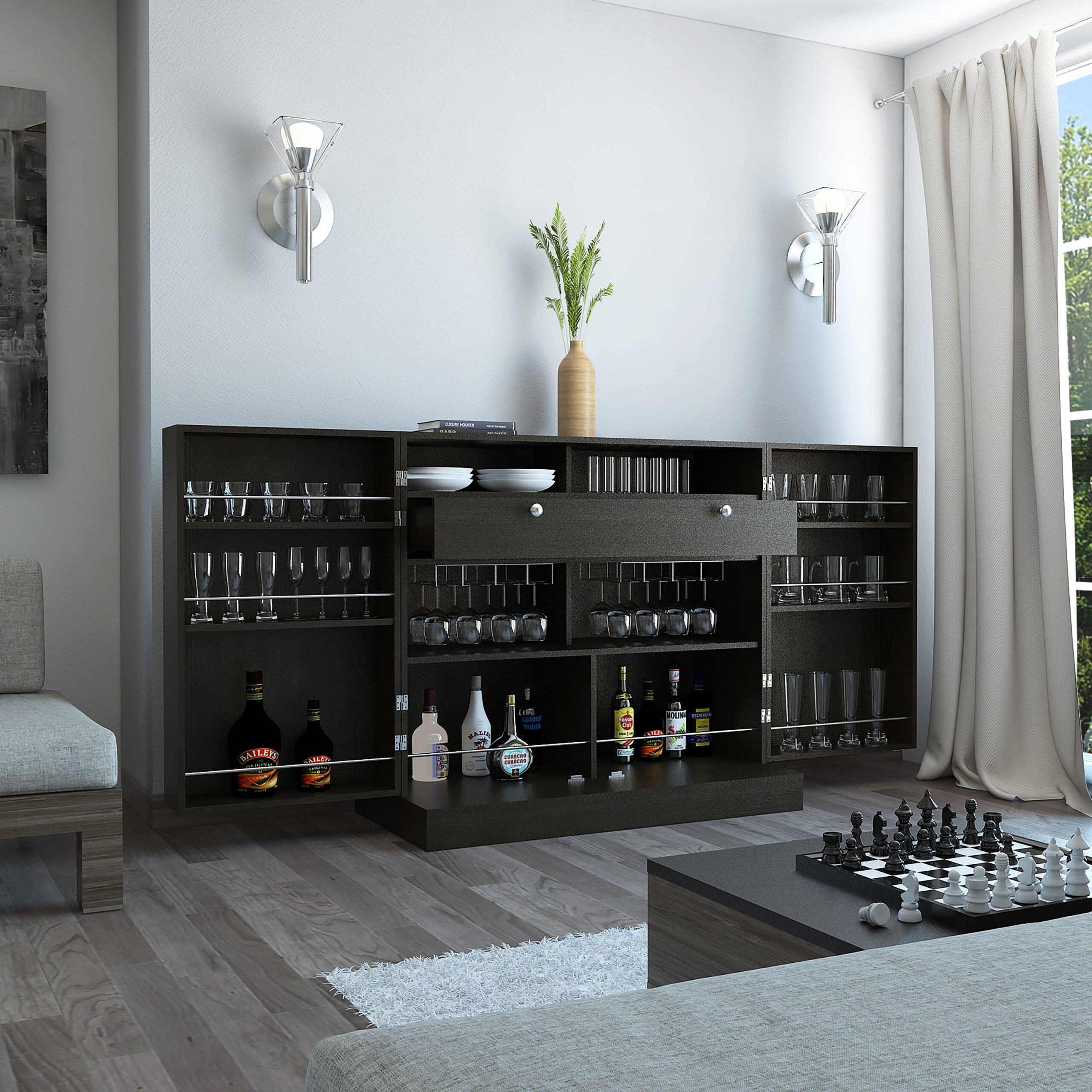 Mueble Bar Normandia Bajo RTA Wengue - Imagen 2