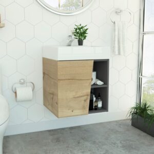 Mueble Baño Fussion Vital 45 Corona Plomo Duna