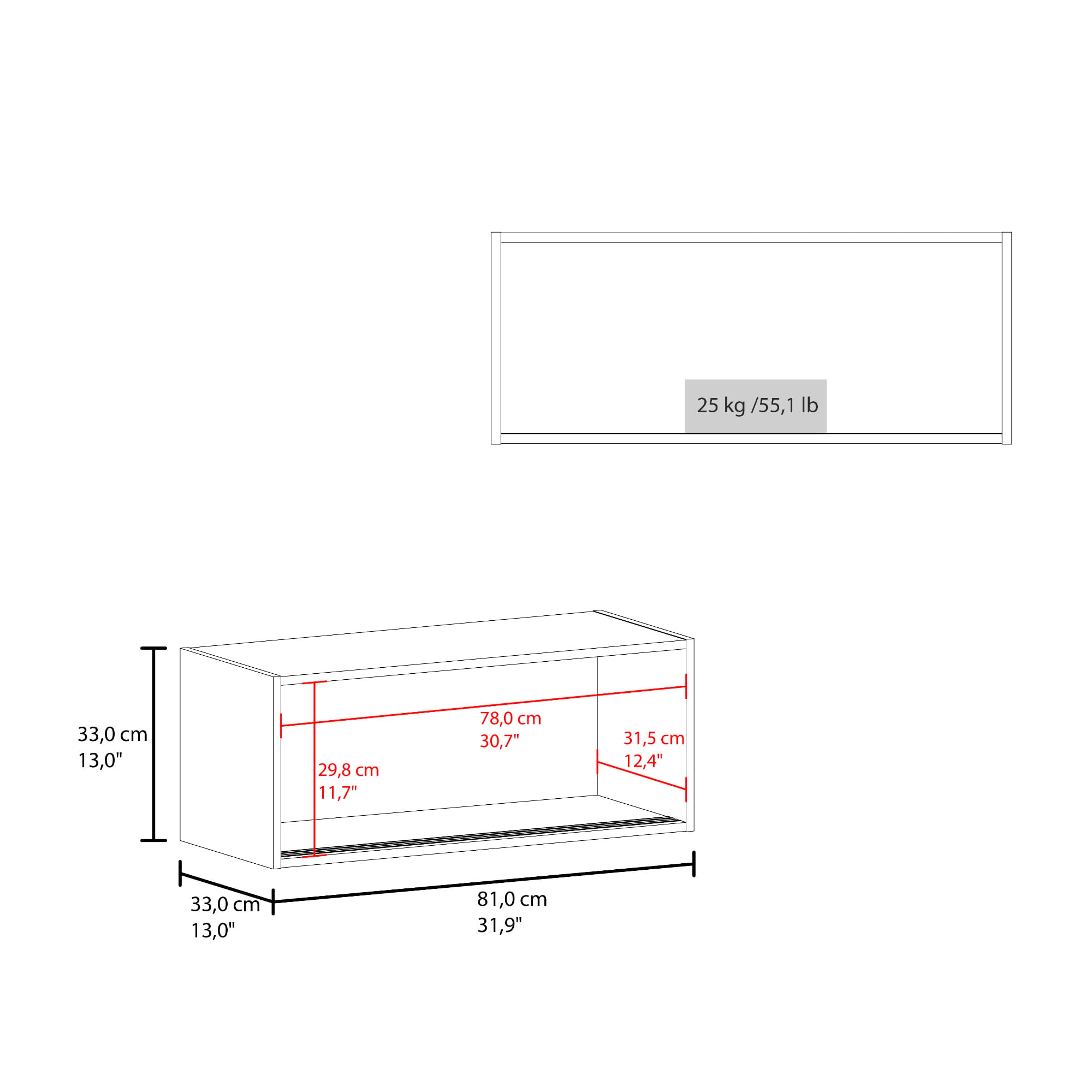 Gabinete de Oficina Sencillo Note 33X81X33 RTA Blanco ZF - Imagen 6