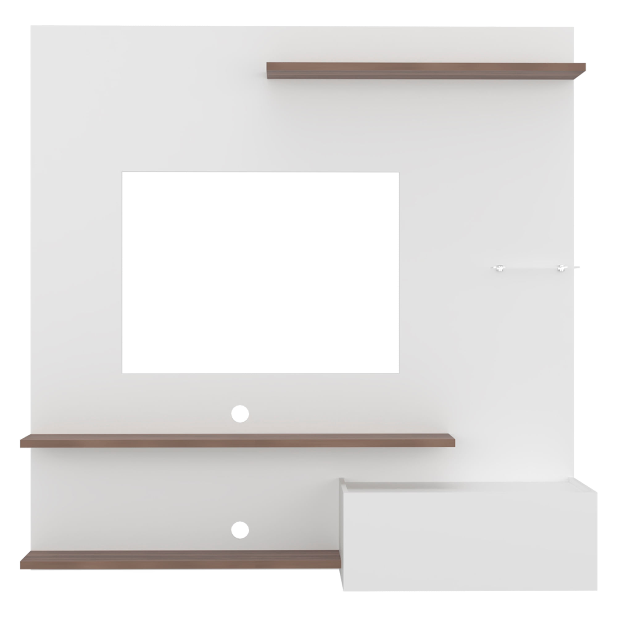 Panel de Tv Henry 180X180X36 RTA Blanco Mqz Avellana - Imagen 6