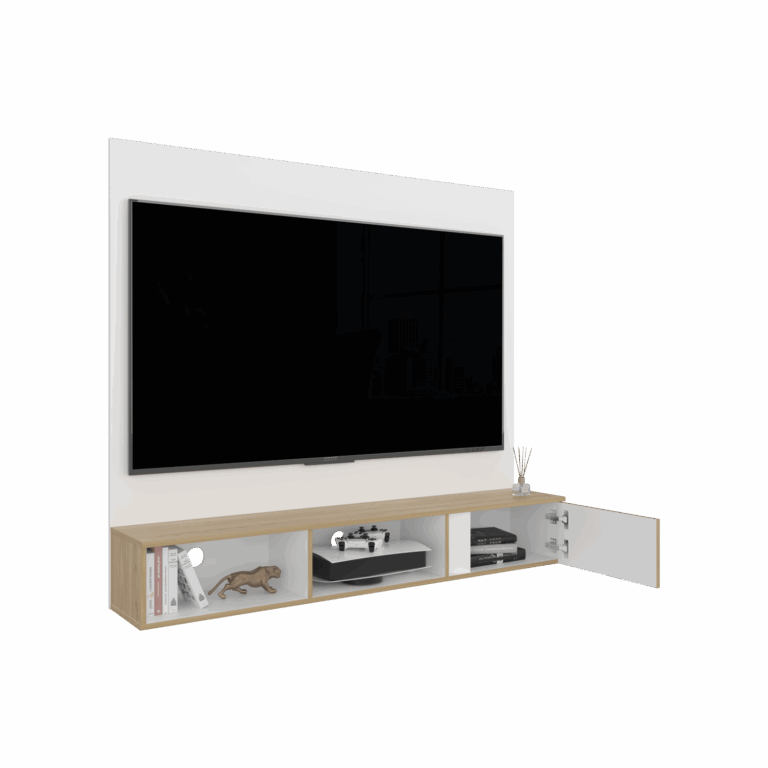Panel TV 65'' Dassel 132X150X29 RTA Blanco Fresno