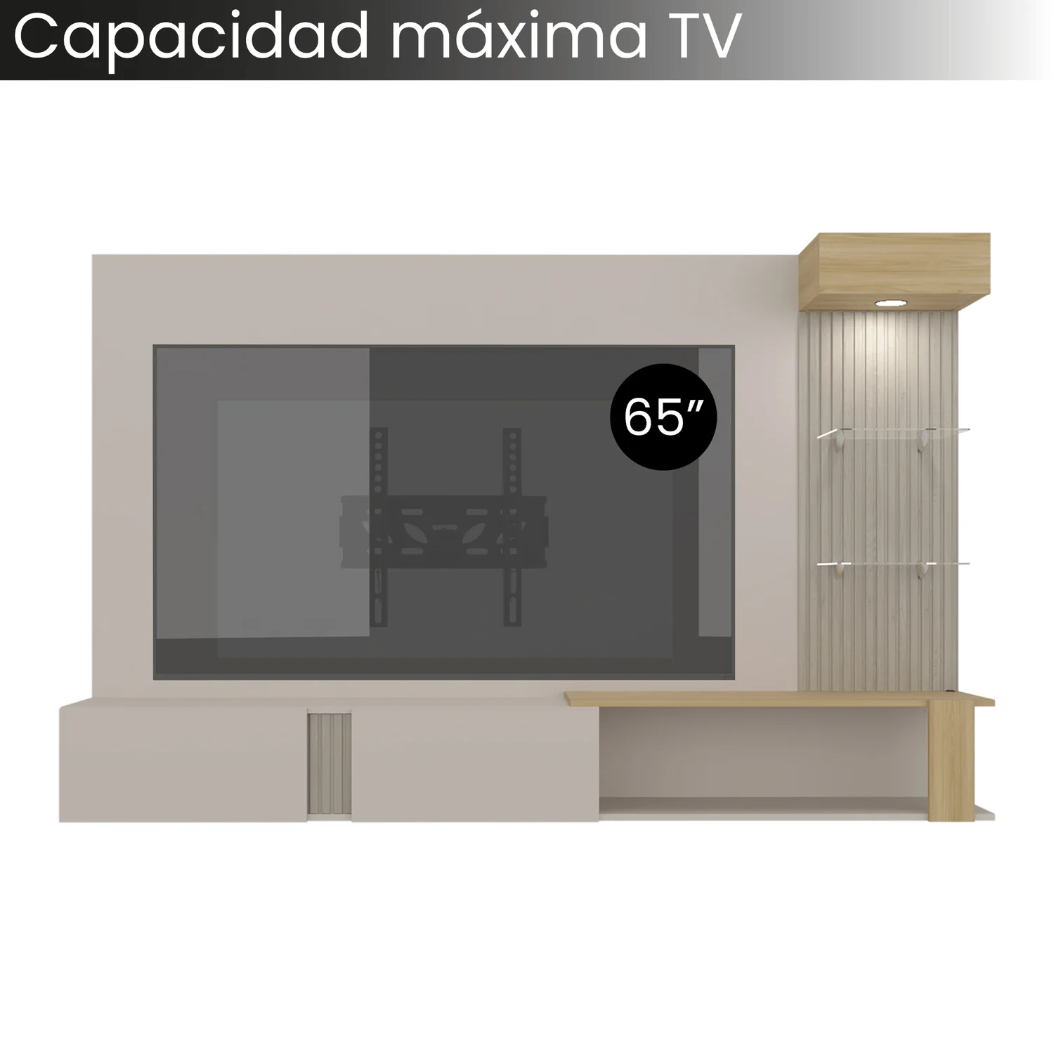 Panel de TV Isolde 132X208X734 RTA Capri Fresno - Imagen 2