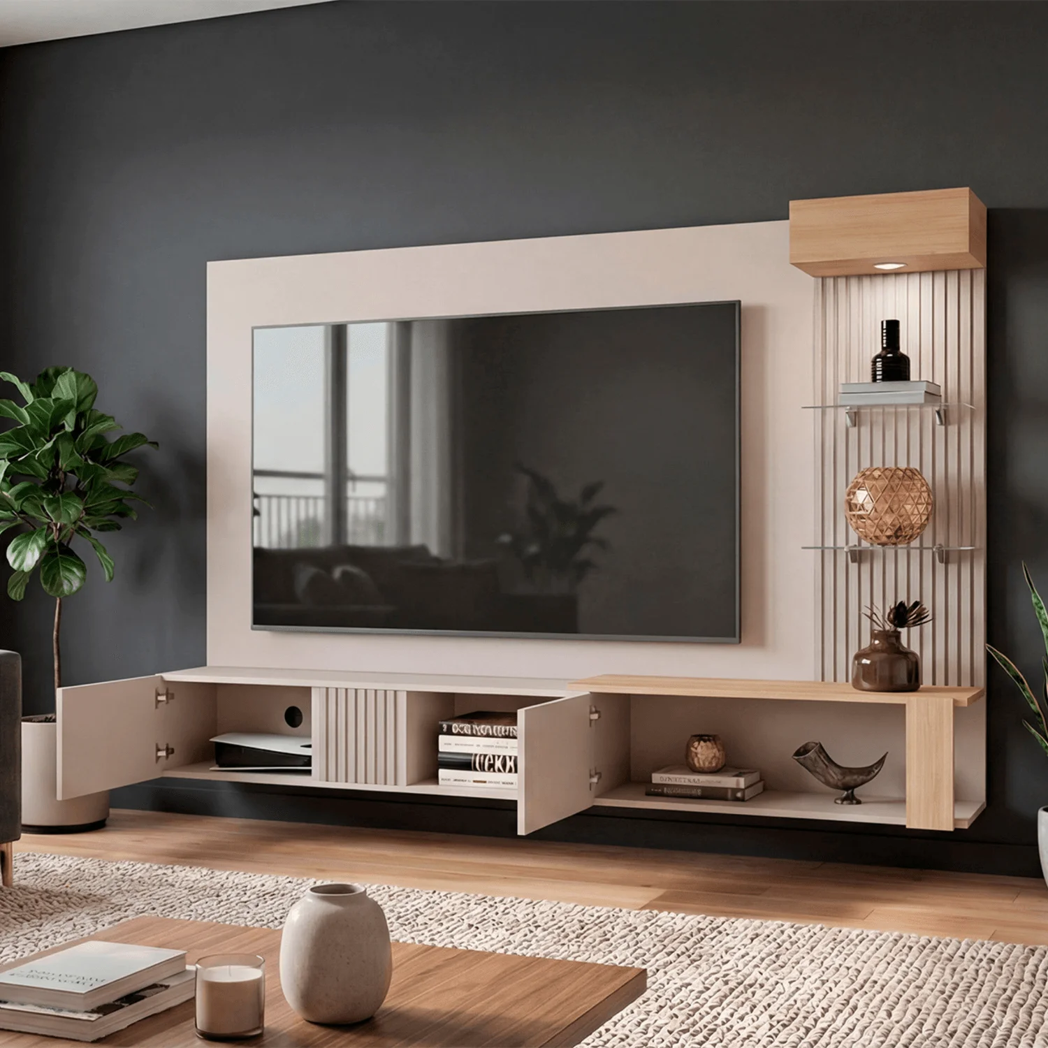 Panel de TV Isolde 132X208X734 RTA Capri Fresno - Imagen 12