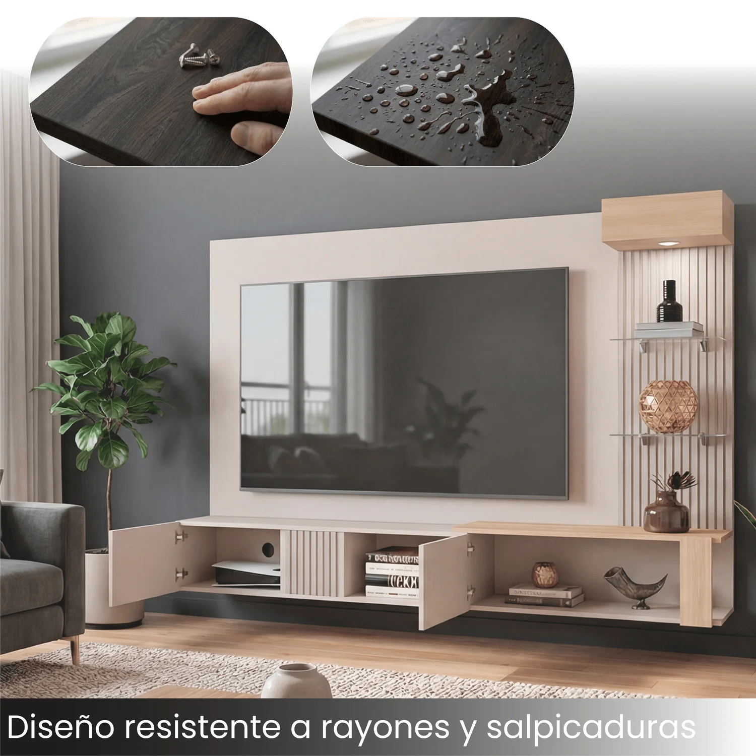 Panel de TV Isolde 132X208X734 RTA Capri Fresno - Imagen 19