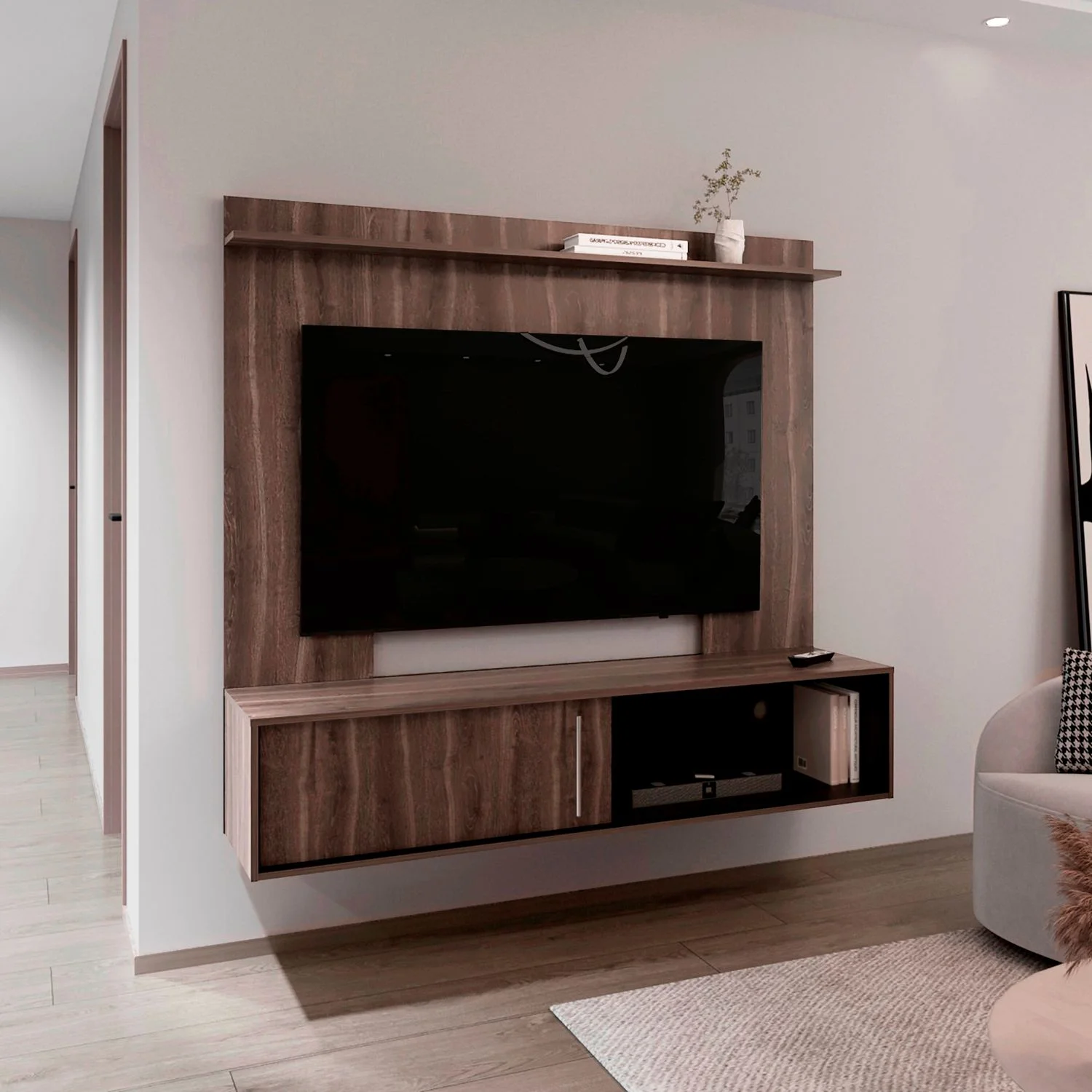 Panel Tv Bigaf 145,6x160x38 RTA Milan/Wengue - Imagen 2