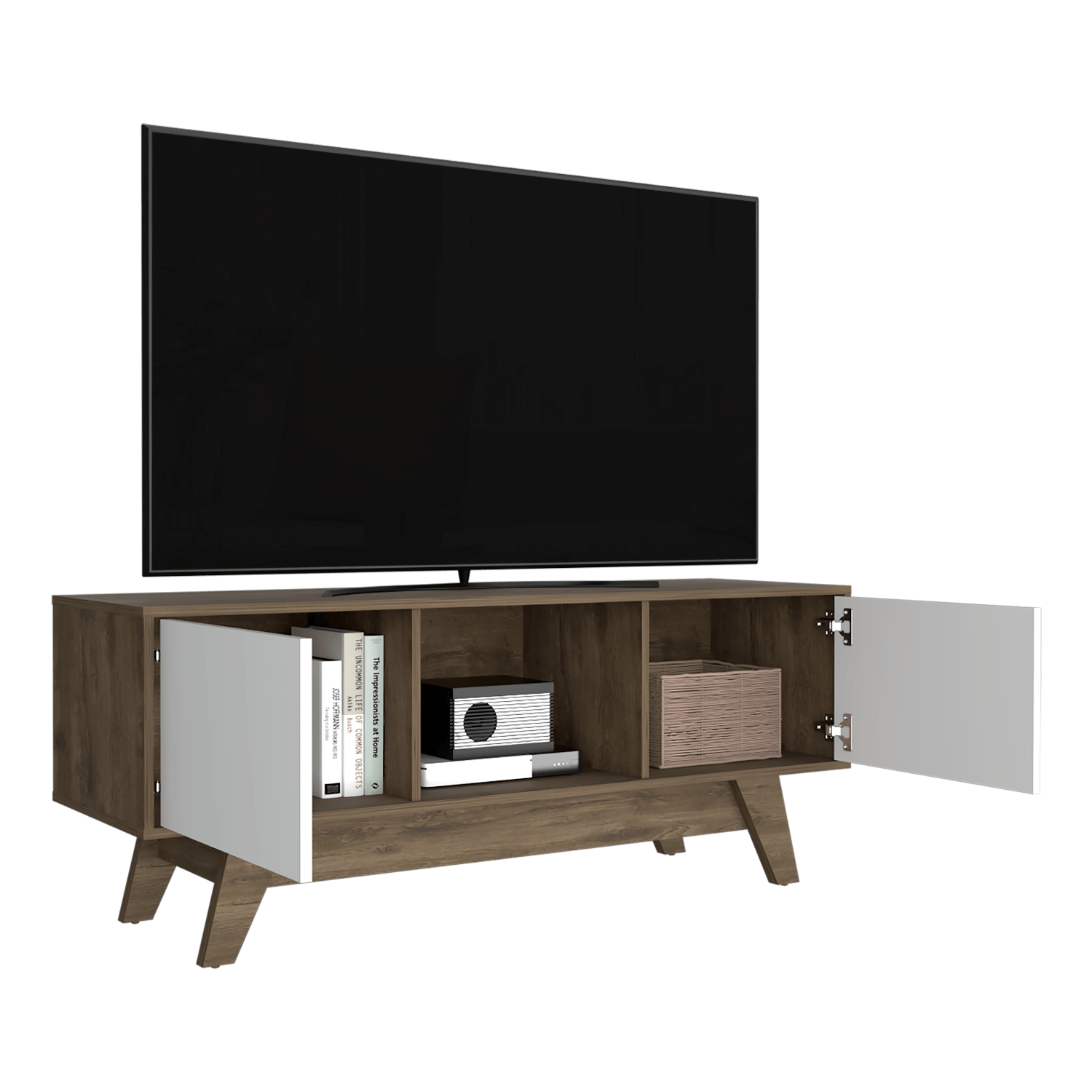 Rack para TV 55'' Romero Finlandek Bellota Blanco - Imagen 1