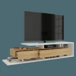 Rack de tv Quito 44X200X50 RTA Blanco Mqz Fresno
