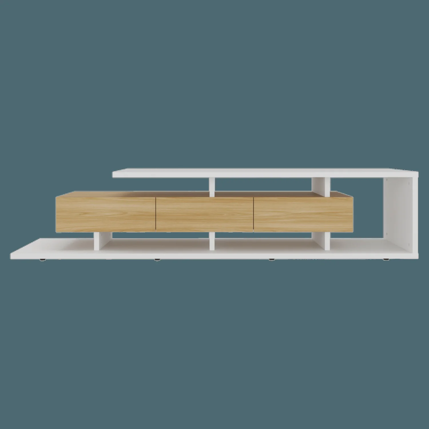 Rack de tv Quito 44X200X50 RTA Blanco Mqz Fresno - Imagen 8