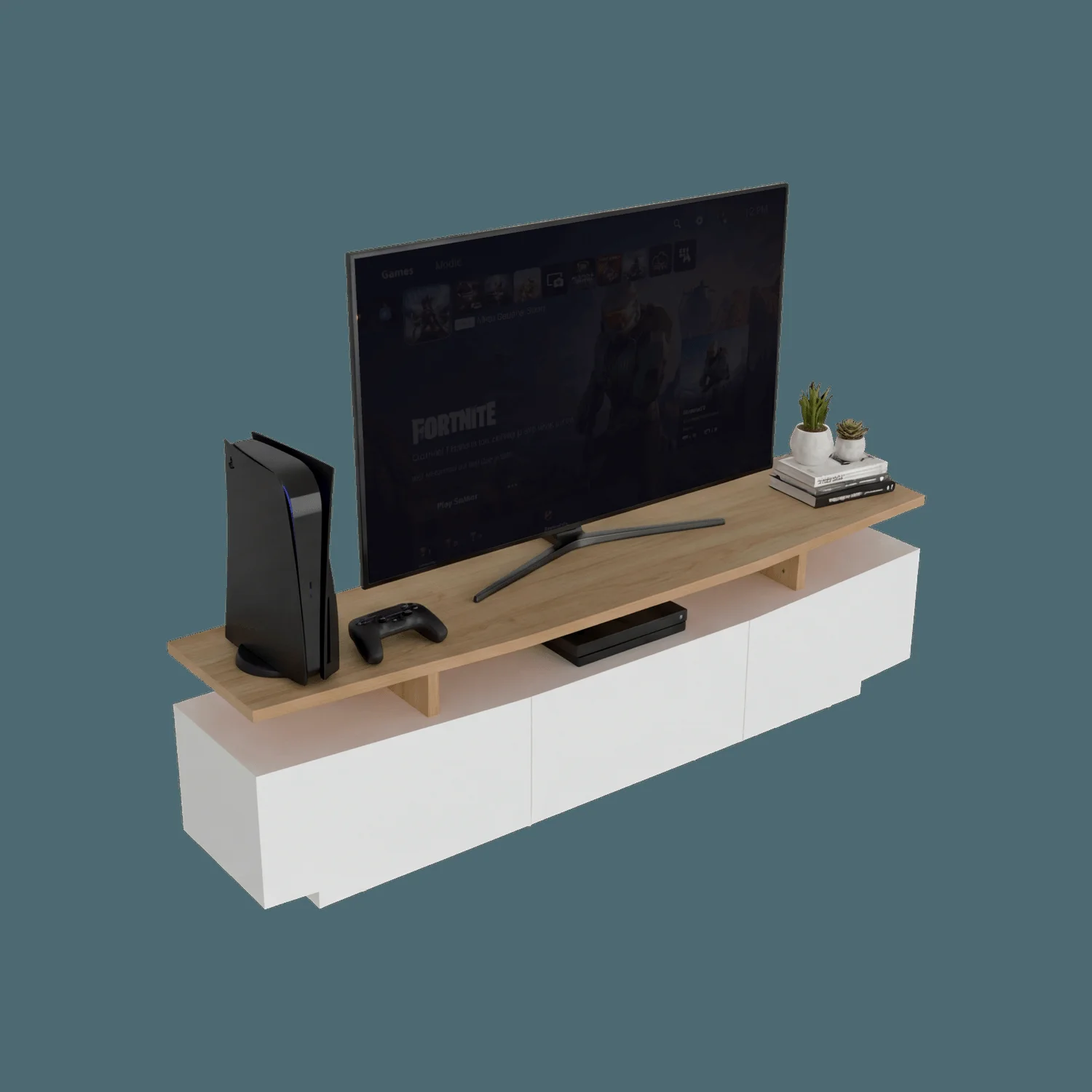 Rack Tv Serena 51X180X40 RTA Blanco Mqz Fresno - Imagen 10