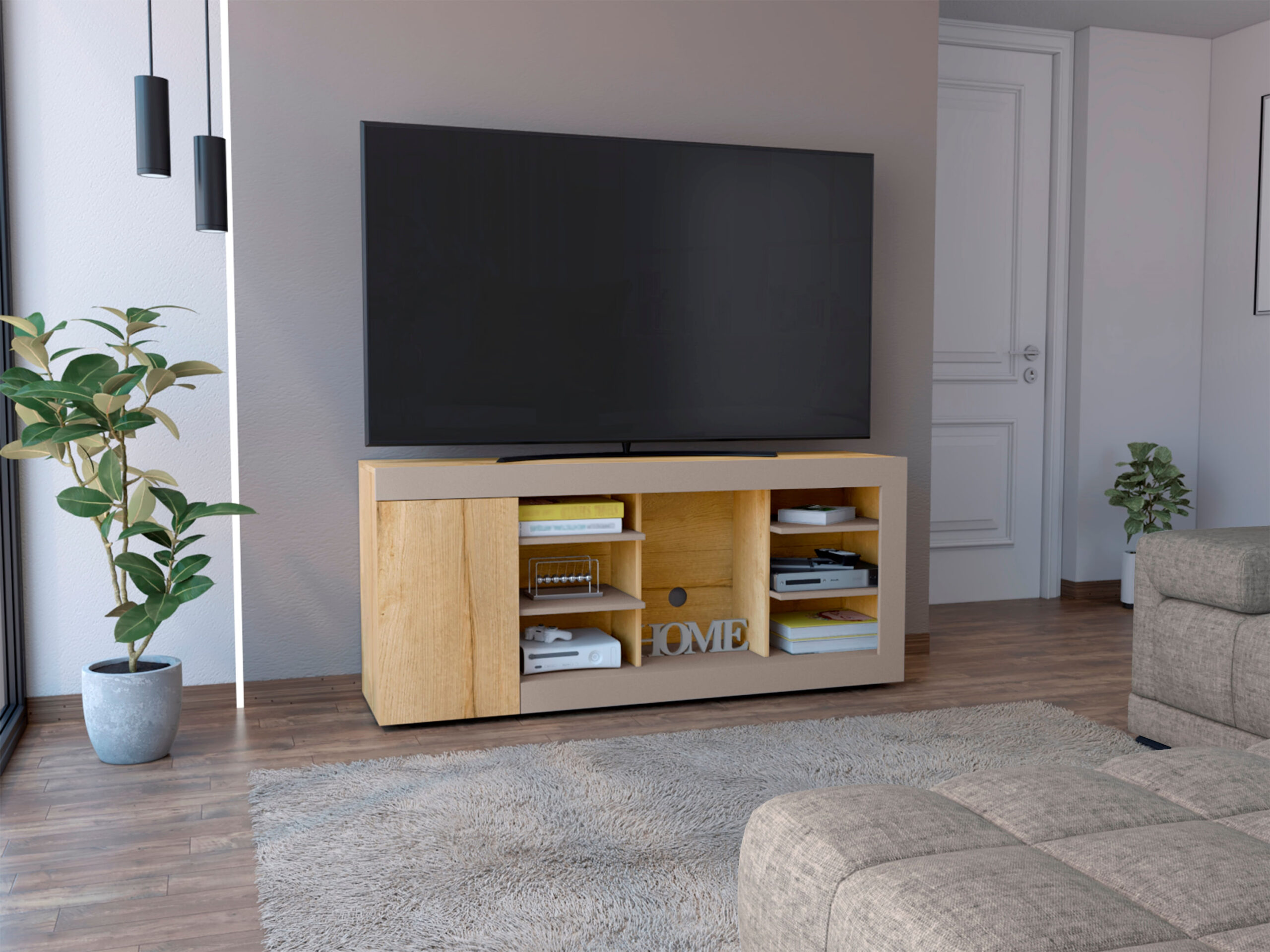 Rack para TV 65'' Solaris 150 RTA Duna Taupe - Imagen 2