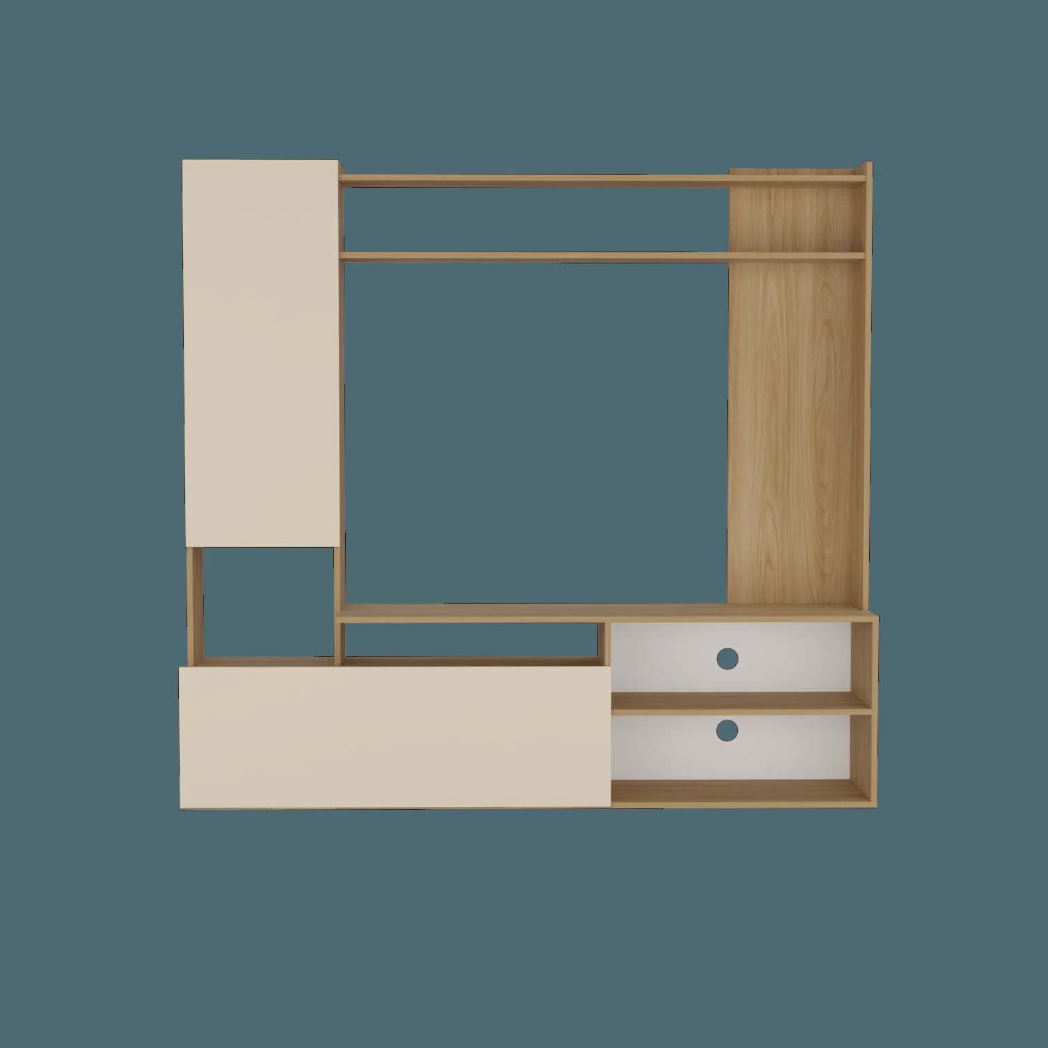 Rack TV Nolic 167x178x35 RTA Fresno Europeo + Capri - Imagen 6