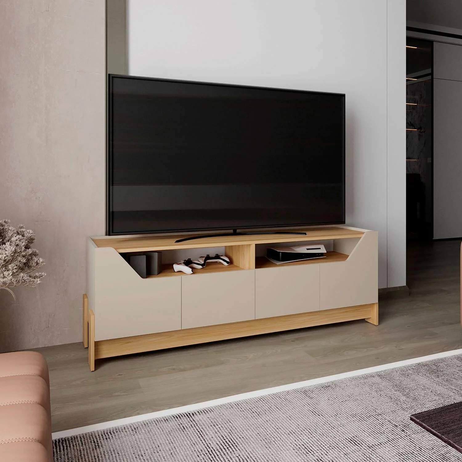 Rack para TV Holt 56x163x42 RTA Fresno Eu + Capri - Imagen 3