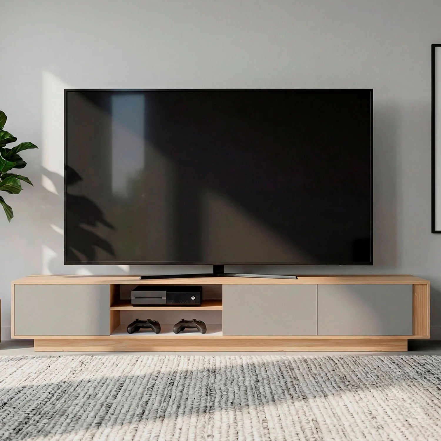 Rack Tv Maldivas 40X230X43 RTA Fresno Eu Capri Blanco - Imagen 3