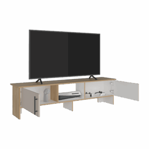 Rack Tv Dago 41X160X35 RTA Fresno Eu Capri Blanco