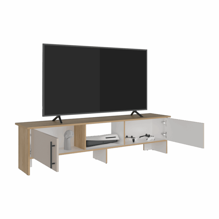 Rack Tv Dago 41X160X35 RTA Fresno Eu Capri Blanco